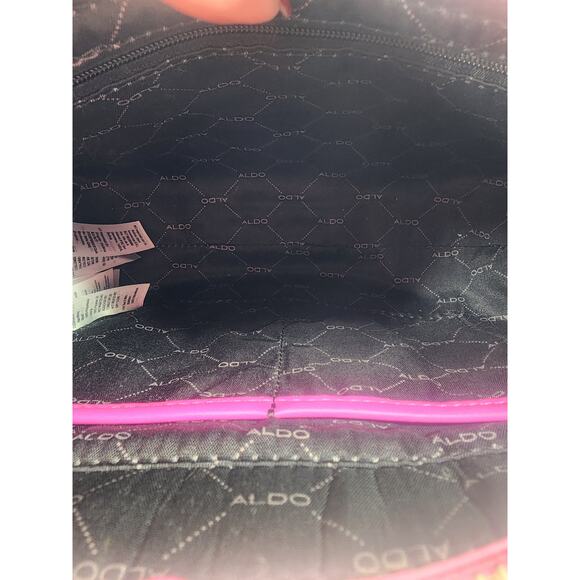 Aldo Barbie Pink Faux Leather Ruched Shoulder Bag - Picture 10 of 13